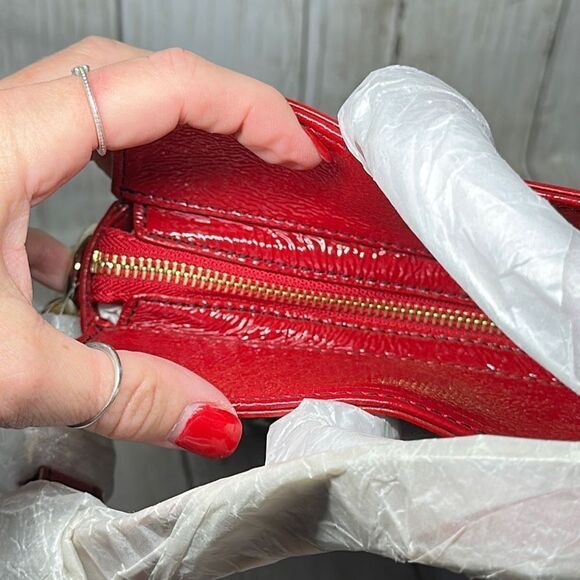 Kate Spade Cornelia Street Noel Blair Tote Shoulder Bag Red Leather and Fabric - Picture 5 of 8